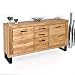 Produktbild DK-Wohnen Sideboard Kommode Wildeiche Teilmassiv geölt B158xH82xT40 ELFO Tina 2346