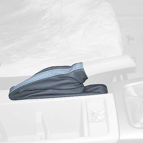 RedlineGoods ebrake Boot Compatible with Subaru Forester 2009-13. Tailor Made - not Universal. Genuine top-Grade Italian Black Suede (Alcantara) with Blue Thread