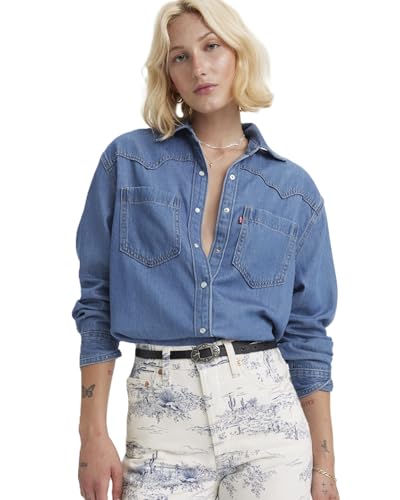 [リーバイス] デニムシャツ TEODORA ウエスタン 長袖 レディース A7244-0006 US L