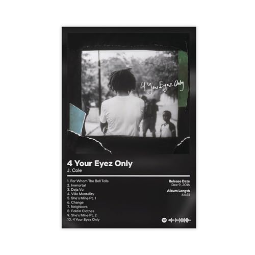 KEZONO 4 Your Eyez Only Music J. Album Cole Cover Poster Canvas Poster Bedroom Decor Sports Landscape Office Room Decor Gift Unframe: Unframe:12x18inch(30x45cm)