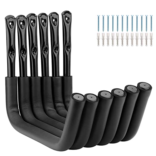 Whrsinlor Heavy Duty Steel Kayak Storage Hook, 55LBS Capacity, 6 Pack, Wall Mount