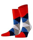 Anzugsocken aus angenehm weicher Baumwolle mit Raute; verstärkt, hochwertig, dünn, kariert und für jede Schuhe geeignet; Herrensocken mit Karo von Burlington