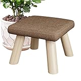 Limitoll Pequeño otomano - Otomana de Almacenamiento de Madera con Almohadilla Antideslizante | Taburete con reposapiés para Camas Altas, Taburete para Debajo del Escritorio, para el hogar, Sala