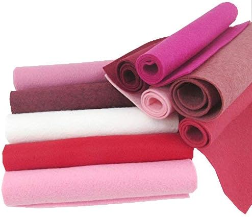 10-9X12 inch Roses are Red Collection Merino Wool Blend Felt OTR Felt Made in USA