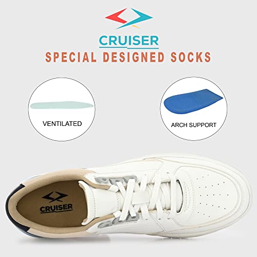 Image of Cruiser Mens Sneaker | Casual Shoes | Cushioned Insole | Lace-Up Design | Arch Support & Ventilated Comfort | Perfect Pair with Casual Outfit (Augustus)