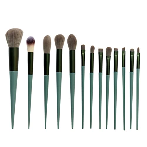 Lot de 13 pinceaux de maquillage avec manche en bois doux pour fond de teint, anti-cernes, fard à paupières, sourcils, contouring, cosmétique