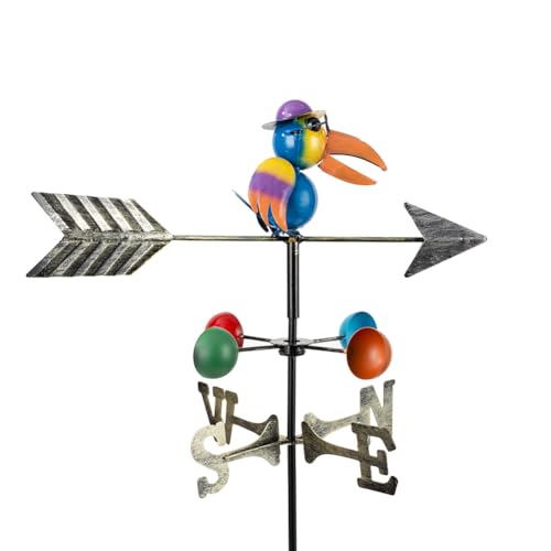 Stargarden Weather Vane, Decorative Bird Weathervane with Metal Stake, 40.1 Inches Wind Vanes, Colorful Lawn Ornaments Waterproof Weather Vanes for Yard, Patio and Garden