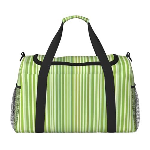 Sac de voyage classique à rayures vertes, fini le manque de place avec ce grand sac pliable