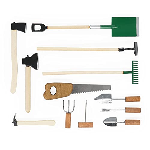 Odoria 1/12 Miniaturas Machado Serra Galpão Pás Ancinho Ferramentas Agrícolas Acessórios Garagem Jar