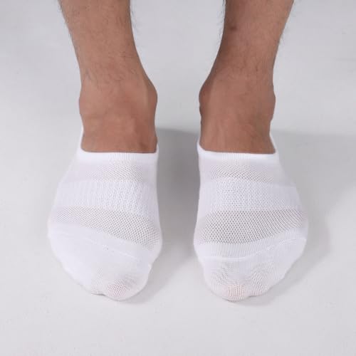 Image of WANDER No Show Socks Mens 7 /8 Pair Cotton Thin Non Slip Low Cut Men Invisible Sock 6-8 /9-11 /12-14