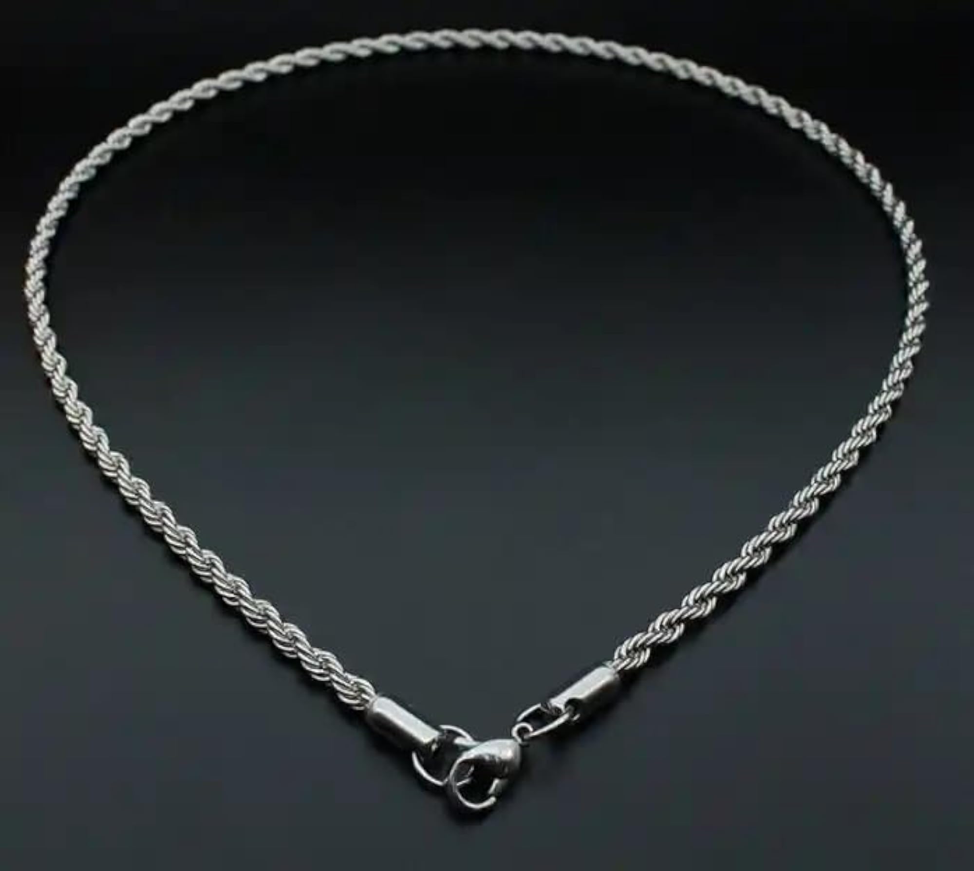 Men's Stylish Long Platinum Locket Pendant Necklace