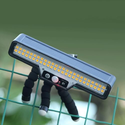 Lámpara de terraza de 50 LED solar con sensor de presencia y trípode octopus 3