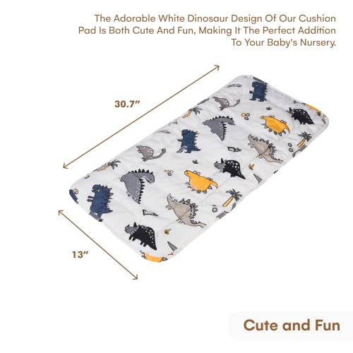Baby Stroller Cushion - Breathable Stroller Seat Liners - Soft Baby Seat Pad Liner For Stroller - Comfortable Seat Liner For Newborn, Infant Or Toddler - Baby Carriage Cushion - Made Of 100% Cotton #TOP2