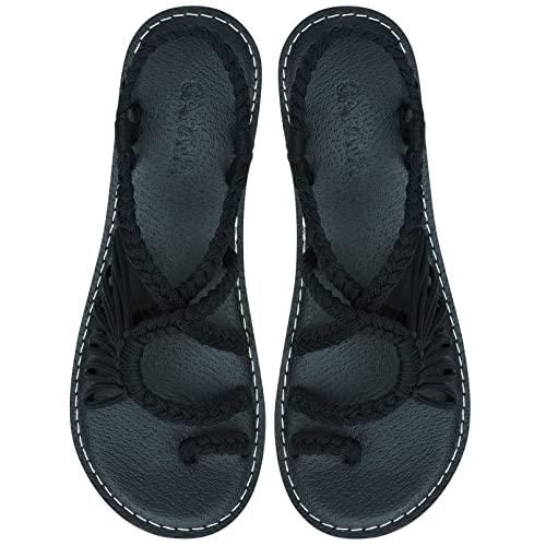 Capana (5 Woven Women's Flat Sandals - Casual Bohemian Rope