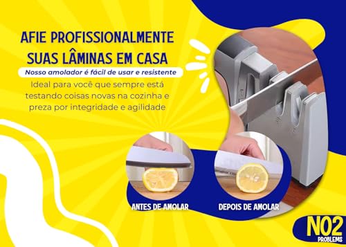 Amolador Afiador De Facas Tesoura 4 X 1 Profissional Cozinha NO2Problems - Afie com Precisão