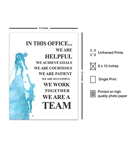 Yellowbird Art & Design Motivational Office Decor, Inspirational Quote – 8X10 Teamwork Poster For Hr, Team Leader, Manager, Boss thumb #1
