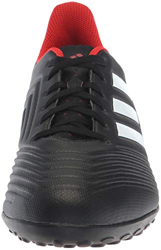 adidas Masculino Predator Tango 18.4 Turf Soccer Shoe, Black/White/red, 9 M US