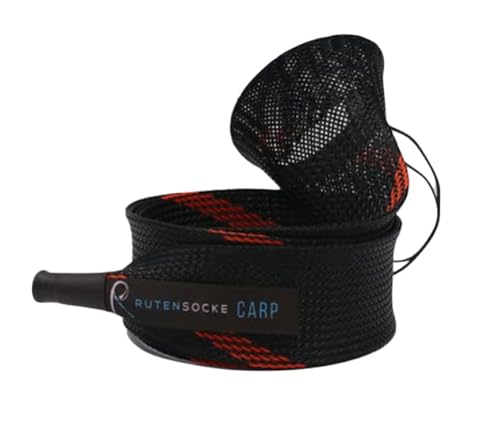 PHEIL Rutensocke Carp XL 2-Teiler (135cmx45mm, Rutenschutz für 2-TLG. Ruten bis 3,90m) (Schwarz-Orange) Cover