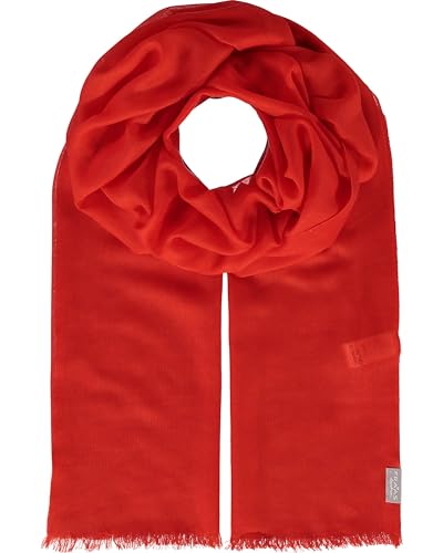 FRAAS Kaschmir Schal 70 x 180 cm - Stola aus 100% reinem Kaschmir für Damen - einfarbige Stola - Wärmend und Hautfreundlich Orange