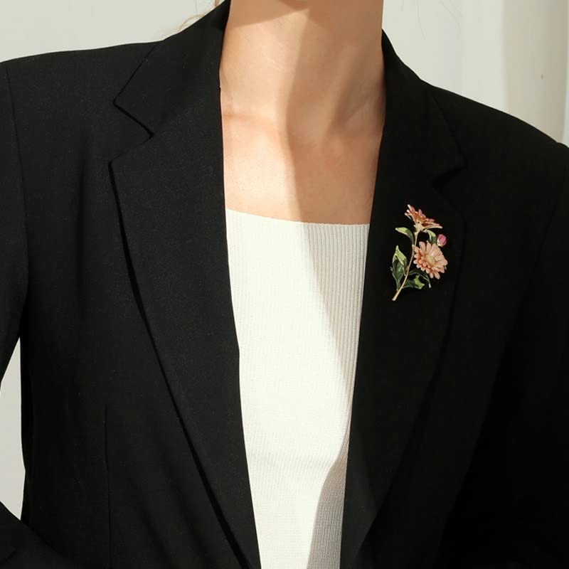 Bunte Gänseblümchen-Blumenstrauß-Broschen aus Metall, Blumen, Hochzeiten, Bankett, Broschennadeln für Frauen als Geschenk