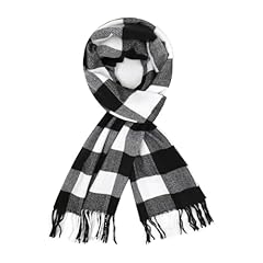 Black and White Plaid Scarf 3