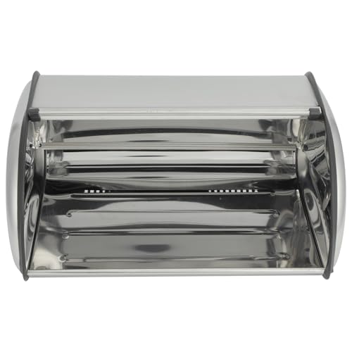 Large Capacity Stainless Steel Bread Bin - Elegant Silver Storage Box for Bread and Cakes to Keep Your Kitchen Neat and Fresh