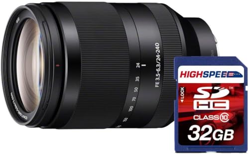 Sony SEL24240 FE 24-240mm f/3.5-6.3 OOS Standard-Zoom Lens for Mirrorless Cameras (Renewed) -  SEL24240 _ 32GB-cr