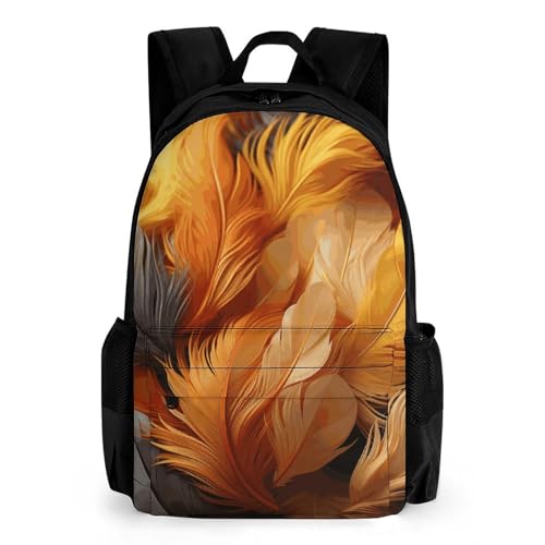 Mochila Deportiva Ligera para Hombre y Mujer Naranja y Oro