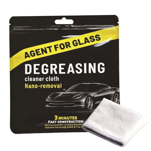 Generic - Glass Cleaning Cloth – Car Windshield Wipe, Oil Film Remover, Window Cleaning Towel | Efficient Decontamination Formula, Streak-Free Finish for Front Screen and Automotive Glass Care
