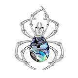 * Größe: ca. 4.0X3.4cm JiuErDP Elegante Spinnen-Shell Bernstein Brosche Frauen Corsage Kragen-Revers-Abzeichen Schmuck Schal-Schal-Klipp-Dame Jewelry Beutel Ornament-Mann-Geschenk Broschen