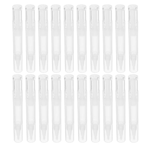 Stylos à bille vides transparents avec pinceau biseauté lot de 20 tubes de 5 ml rechargeables