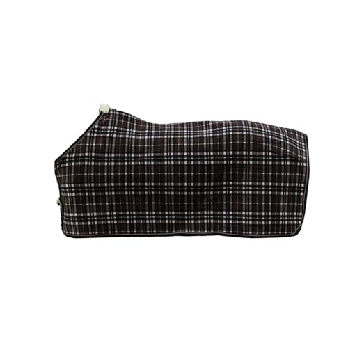 Manta polar Heavy Kentucky Check Printing marrón en talla 125 para protección equina