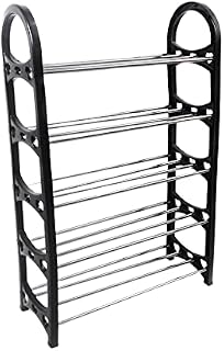 5 Tiers Shoe Rack Storage Organizer for Doorway & Living Room - Each Tier Fits 3 To 5 Pairs of Shoe and Boots - Compact yet Functional Shoes Storage Shelf- Sturdy and Durable Shoe Organizer Storage