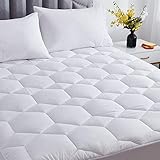 Gehannah Queen Size Mattress Pad Soft Mattress Cover, Breathable Noiseless Quilted Fitted Mattress Protector with 8-21' Deep Pocket Mattress Topper