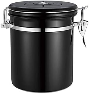 Kitchnexus Stainless Steel Coffee Canister Airtight Coffee Container -with CO2 One-way Valve Sealed Storage lid & Numerical Date Wheel Tracker to Store Coffee Beans or Coffee Powder Perfectly