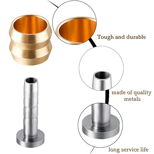 48 Pieces Bicycle Brake Olive And Brass Bike Connecting Insert Kit Compatible With Shimano Bh90 Bike Hydraulic Disc Brake Hose #TOP4