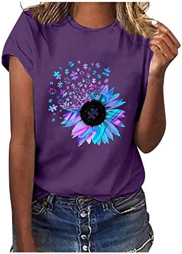Short Tee Tops Side Blouse Summer Floral Sleeve Tops for Woman Womens Blouse top Floral Maternity top Plus Size Clothing for Women Tops Size 24 Tops for Women Women Outfits