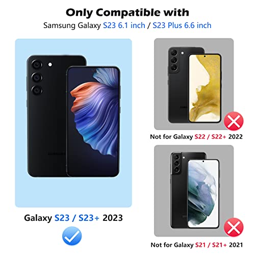 Imluckies For Samsung Galaxy S23 / S23+ Plus Camera Lens Protector, [Glitter Diamond], 9H Anti-Scratch Tempered Glass With Aluminum Alloy Edge, Individual Ring Cover For S23+ 5G 2023 Release Silver #TOP1