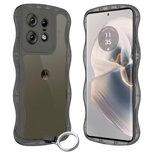 Motorola Moto Edge 50 pro / 50s Pro�p�P�[�X�N���A �u���b�N�����O�t�� ���g���[�� Edge50 �v�� �E�F�[�u �}�O�Z�t ���� �}�c�Ɗ� TPU �ϏՌ� ���y�� �ɔ� ���΂݂Ȃ� ����~�� ���킢�����˂��� �؍� �l�C