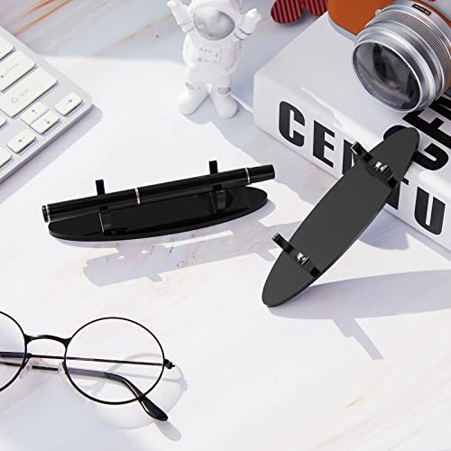 Chinco 2 Pieces Acrylic Pen Holder Display Stand, Makeup Brush Rack Organizer, Desk Pencil Wand Holder Showcase, Paintbrush Drying Rack for Home School Office (Black) - Image 6