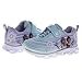 Frozen Sneakers with Lights - Elsa & Anna Shoes Laceless Lightweight Breathable Fashion Athletic Shoes for Girls - Blue (Size 7 Toddler)