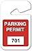 Brady 96277 2 3/4" Width x 4 3/4"Height, Vinyl, Red Rearview Mirror Hanging Tags (100 Tags)