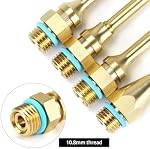 QWORK 4Pcs Pure Copper Glue Gun Nozzle Set - Glue Gun Nozzle Assortment Set, Gluegun Tips Replacement for Hot Melting Glue Guns Bore, 2.0x(34/50/70/100mm)+3.0x50mm