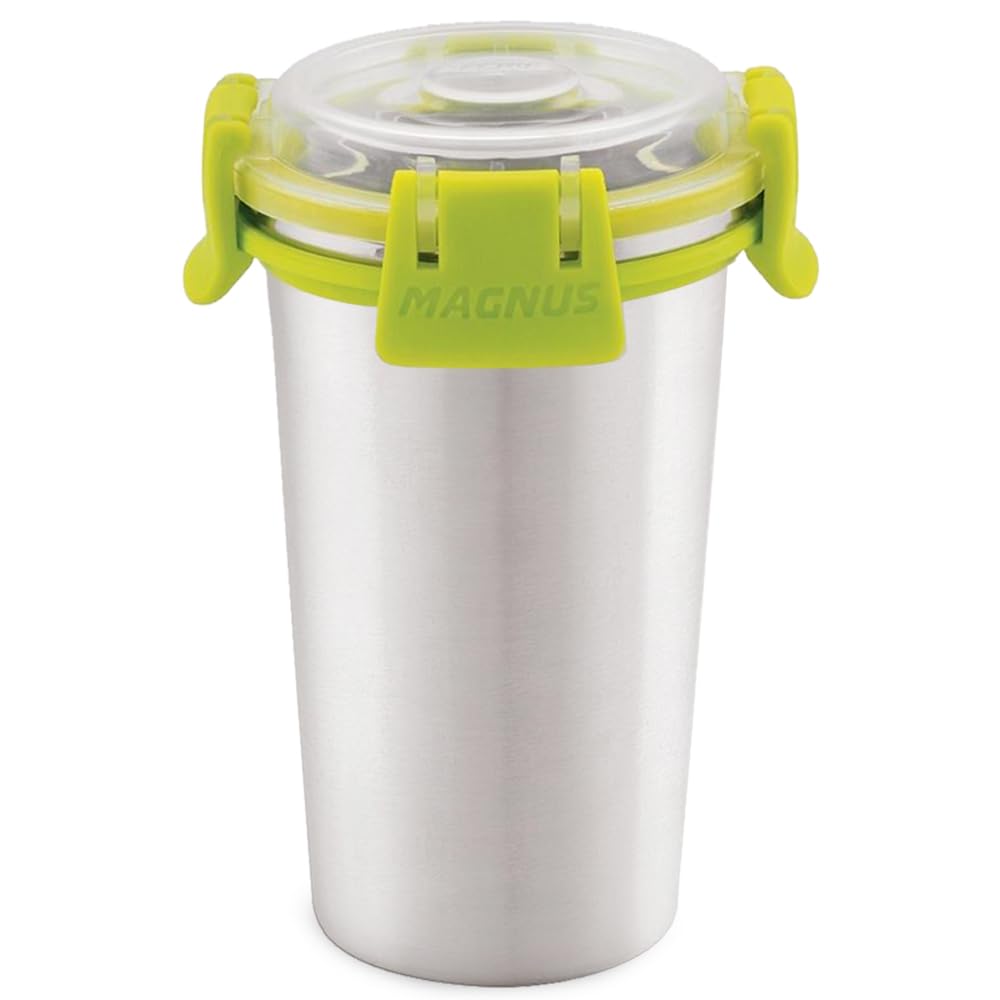 Magnus Stainless Steel Matte Klip Lock Tumbler with Lid - 350ml | Leak-Proof & Airtight Tumbler - Ideal for Travel, Offic...