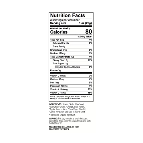 Brad's Raw Organic Gluten Free Raw Chips, Kale, 3 Ounce #TOP2