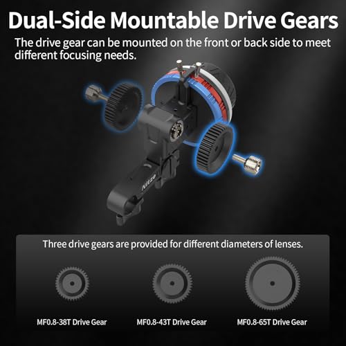 Miniatura 5 de Nitze Mini Follow Focus Kit Con 3 Drive Gears, Follow Focus Con A B Stops Para Dslr Cámara Con Varilla De 15 Mm Y Abrazadera De Varilla Con Riel Nato Para Sony A7 A9 Fx3 Fx30 Gh5 S5 Jaula - Mf15c