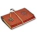 ZLYC Vintage Refillable Loose-Leaf Handmade PU Leather Journal Writing Notebook Unlined Diary String Retro Anchor for Him Her, Brown