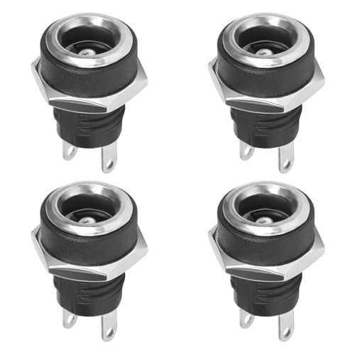 Comforty 4 Stück DC Buchse 2 Pins 5.5 x 2.1mm Hohlstecker Buchse, DC Power Jack Buchse Steckverbinder (4) Comforty 4 Stück DC Buchse 2 Pins 5.5 x 2.1mm Hohlstecker Buchse, DC Power Jack Buchse Steckverbinder (4)