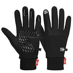 Cevapro Fahrradhandschuhe Warme Winterhandschuhe Wasserdichte Touchscreenhandschuhe Winddichte Laufhandschuhe Rutschfeste, Schwarz, S