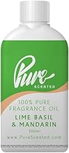 Pure Scented 100ml Fragrance Oil - Vegan & Cruelty-Free, for Candles, Soaps, Slime, Diffusers, Cosmetics, Wax Melts & DIY Crafts (1 x 100ml, Lime Basil & Mandarin)